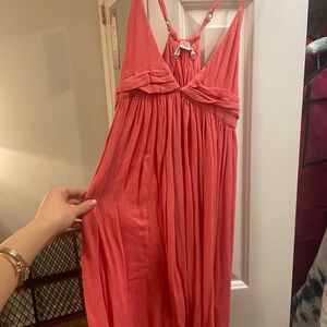 Stylish Coral Sleeveless Dress